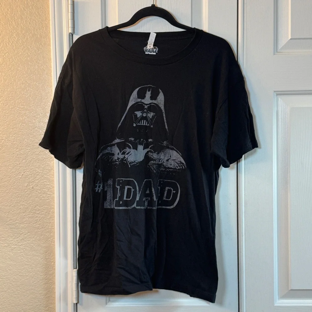 Star Wars Black Darth Vader #1 Dad Shirt, mens sz XL Lucas Films Zuni Sportswear